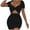 Black, variant on Drses Sleeveless Dress for Women Summer Women's Fashion Solid Hollow Puff Sleeves Short Sleeve Dress Sundress for Women 2024