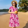 thumbnail image 4 of Easygdp Poodle Dog para Vestido Transpirable de Mujer, Vestido Suelto de Manga Corta con Pliegues y Bolsillos para el Verano, 4 of 6
