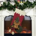 thumbnail image 4 of Labymos Grande Bas de Noël 18 Pouces Bas de Noël Classiques Décorations Santa Snowman Reindeer 3D, 4 of 8
