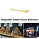 thumbnail image 1 of XWSHYW Horquillas Vajilla Desechable de Plástico de Color Dorado, Juego de Tenedor, Cuchara, 25 Piezas, Fiesta Caliente, 1 of 5
