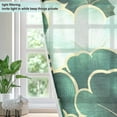 thumbnail image 3 of Green Clover Organic Material Wind Semi Sheer Curtains for Living Room Bedroom Set of 2 Insulated Window Drapes, 3 of 6