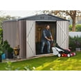 thumbnail image 4 of YODOLLA 10 x 8 ft. Outdoor Metal Storage Shed with Sliding Roof & Lockable Door, 4 of 9