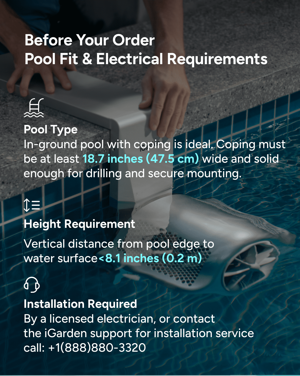 iGarden P100 Swim Jet System, 450 GPM Inverter Counter Current Swimming System with 5 Wave Modes, Swim Jet Machine for Inground Pools, Training or Fun, Full Touchscreen, App Control