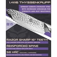 thumbnail image 2 of Kessaku Spreader Sandwich Serrated Utility Knife - 6 inch - Dynasty Series - Razor Sharp Kitchen Knife - Forged ThyssenKrupp German High Carbon Stainless Steel - Hammered Finish - G10 Garolite Handle, 2 of 12