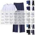 thumbnail image 3 of BaoFuBaoMei Lounge Sets for Men 2 Piece Big and Tall Crew Neck Pajamas Short Sleeve Top Joggers Sleepwear Sets Solid Soft Loungewear with Pockets, 3 of 5