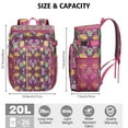 thumbnail image 2 of Cute Jellyfish Cartoon Backpack Cooler, Leakproof Insulated Cooler Bag, Waterproof Lunch Backpack for Ocean-Themed Adventures, Picnic, Hiking, 2 of 5