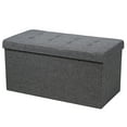 thumbnail image 1 of Costway 31.5''Fabric Foldable Storage Ottoman Toy Chest W/Removable Storage Bin Dark Grey, 1 of 10
