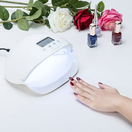 50W LED UV Lamp Nail Dryer Super Quick Curing with LCD Display Manicure Salon Tool for Gel Nail Polish with Infrared (Best At Home Uv Gel Lamp)
