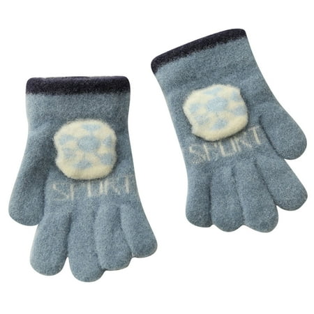 

XINSHIDE Kids Winter Gloves Children Stretchy Warm Gloves Boys Or Girls Knit Gloves