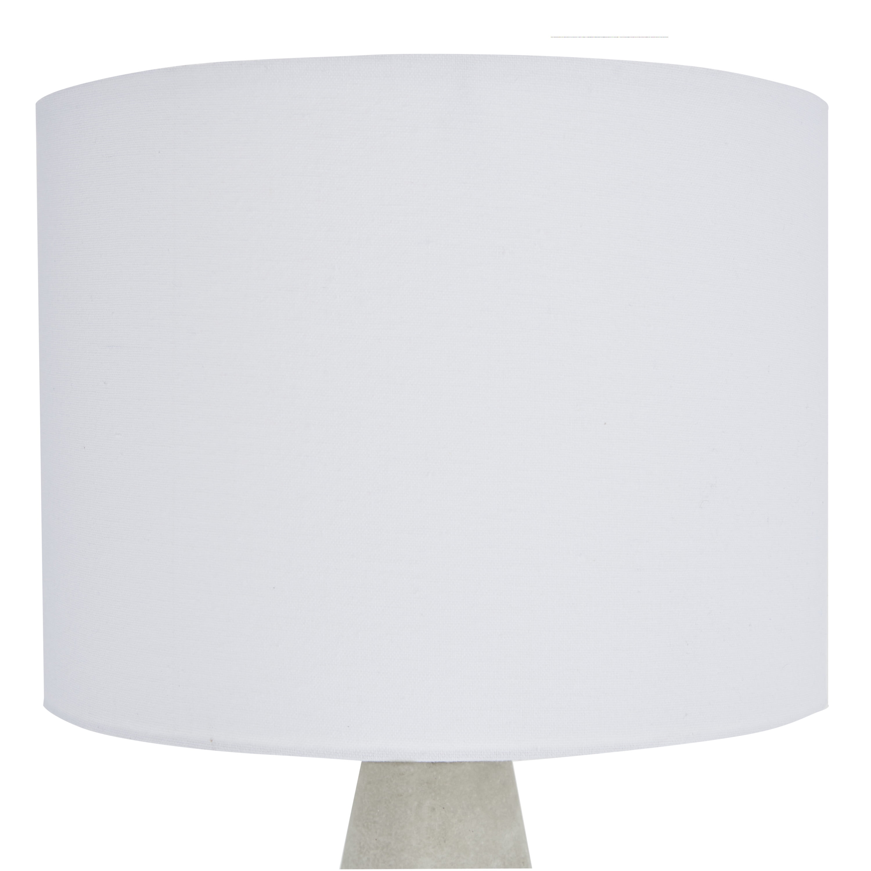Nourison 22" Light Grey Natural Concrete Table Lamp, Modern, Contemporary, Industrial, Transitional for Bedroom, Living Room, Office, Side Table, Coffee Table