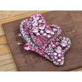 thumbnail image 2 of Adorable Fuchsia Rose Crystal Rhinestone Flutter Butterfly Insect Bug Pin Brooch, 2 of 4