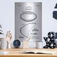 thumbnail image 6 of Luxe Metal Art 'Football Blueprint Patent White' Metal Wall Art, 12"x16", 6 of 7