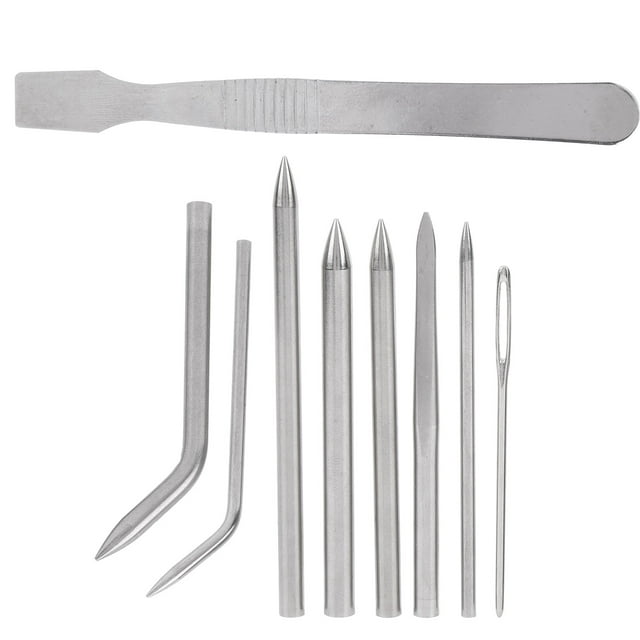 Herramienta De Costura De Acero Inoxidable, 9 Juegos De Agujas De Cuerda De Paraguas, Herramienta De Pulsera De Cordones, Juego De Agujas De Tejer, Para Tejer En Casa ANGGREK Umbrella Rope Needle