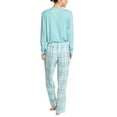 thumbnail image 2 of Hanes Women's Dreamscape Longsleeve Top and Pajama Bottom Butter Knit Sleep and Lounge Set, 2 of 3