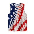 thumbnail image 3 of Women's Casual Round Neck Sleeveless Vest Top, Patriotic Independence Day Print Summer Blouse for Lightweight Layering,Royal Blue L, 3 of 4