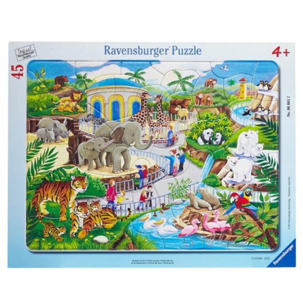 Visit to The Zoo 45 Piece Frame Jigsaw Puzzle for Kids â Every Piece is Unique, Pieces Fit