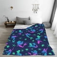 thumbnail image 4 of MMYGU Blue Mermaid Blanket Throw Gifts for Girls Kids Neon Mermaid Shell Pattern Blankets Super Soft 3 4 5 6 7 8 9 10 Year Old Girl Gift Ideas Age 6 8 Mermaid Toys Gifts Sofa Couch Bed Travel 60x80in, 4 of 7