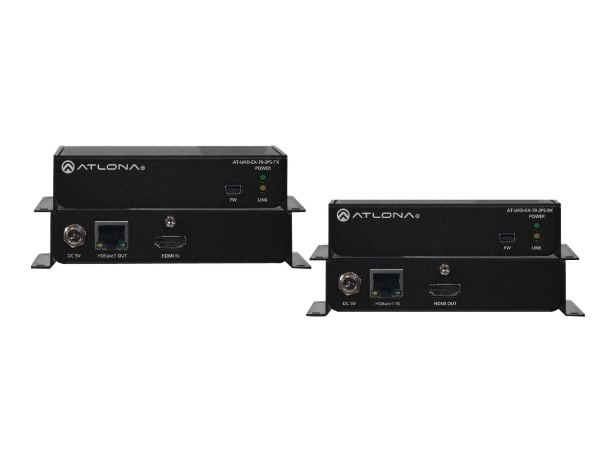 Atlona AT-UHD-EX-70-2PS 4K/UHD HDMI Over HDBaseT TX/RX Kit - Walmart.com