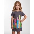 thumbnail image 2 of Trendy Classic Girls Short Sleeve Dress Casual Dress Comfort-Fit Pull-On for Young Girls Age 5-13, 2 of 6