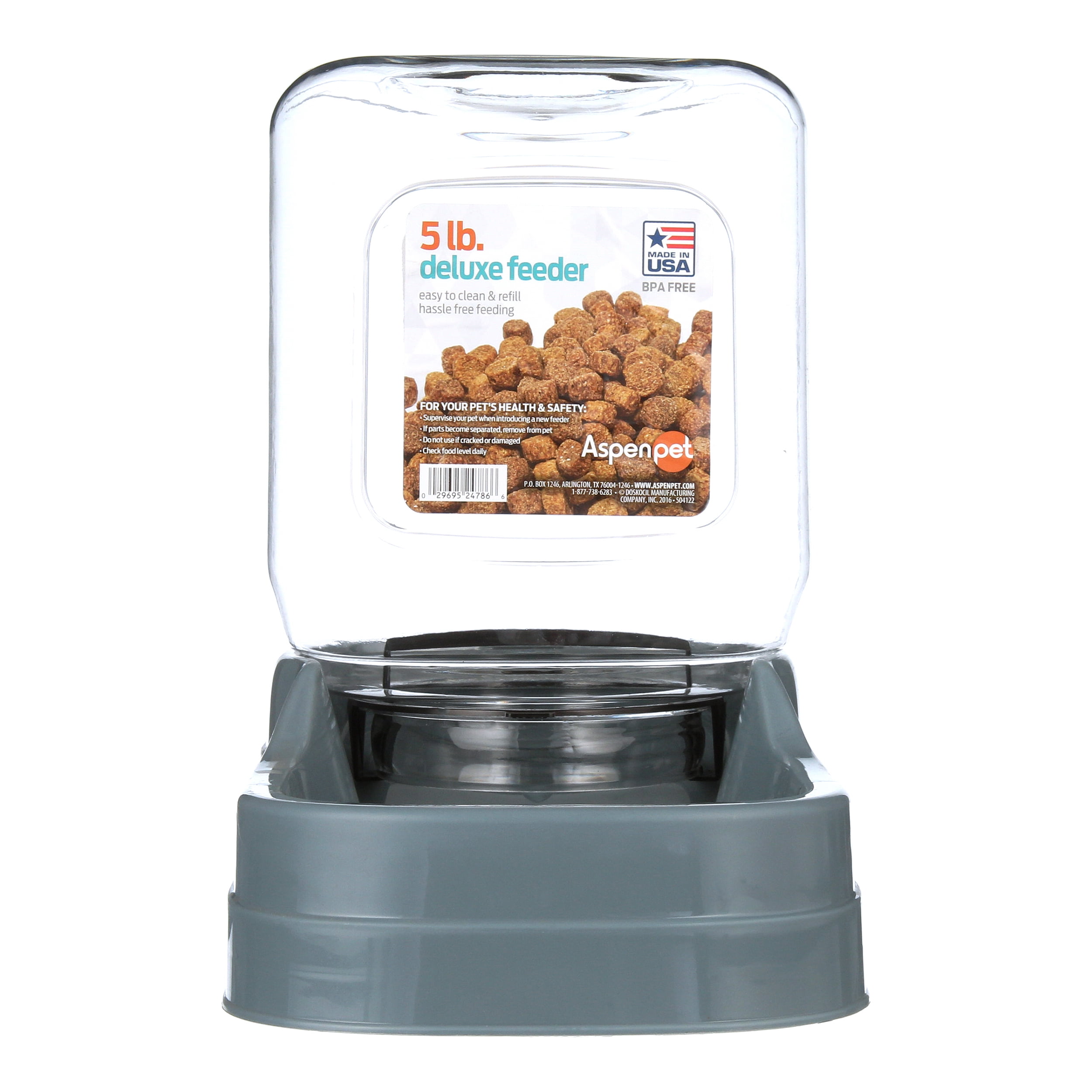 Aspen Pet Deluxe Dog and Cat Feeder, 5 lbs, 2 Count
