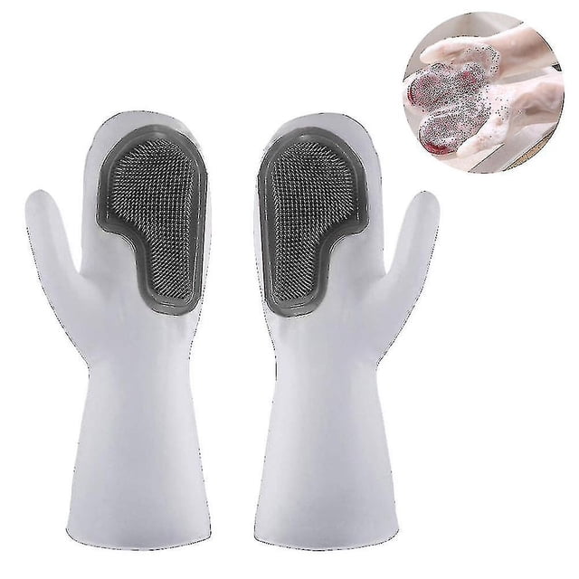 1pcs - Silicone Gloves, Reusable Waterproof Cleaning Gloves With , Hand Protection And Heat Resistan