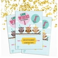thumbnail image 2 of Darling Souvenir Green Birthday Invitation Card 28 Pcs Fill or Write In Blank Invites Printable Party Supplies 5 x 7 Inches, 2 of 5