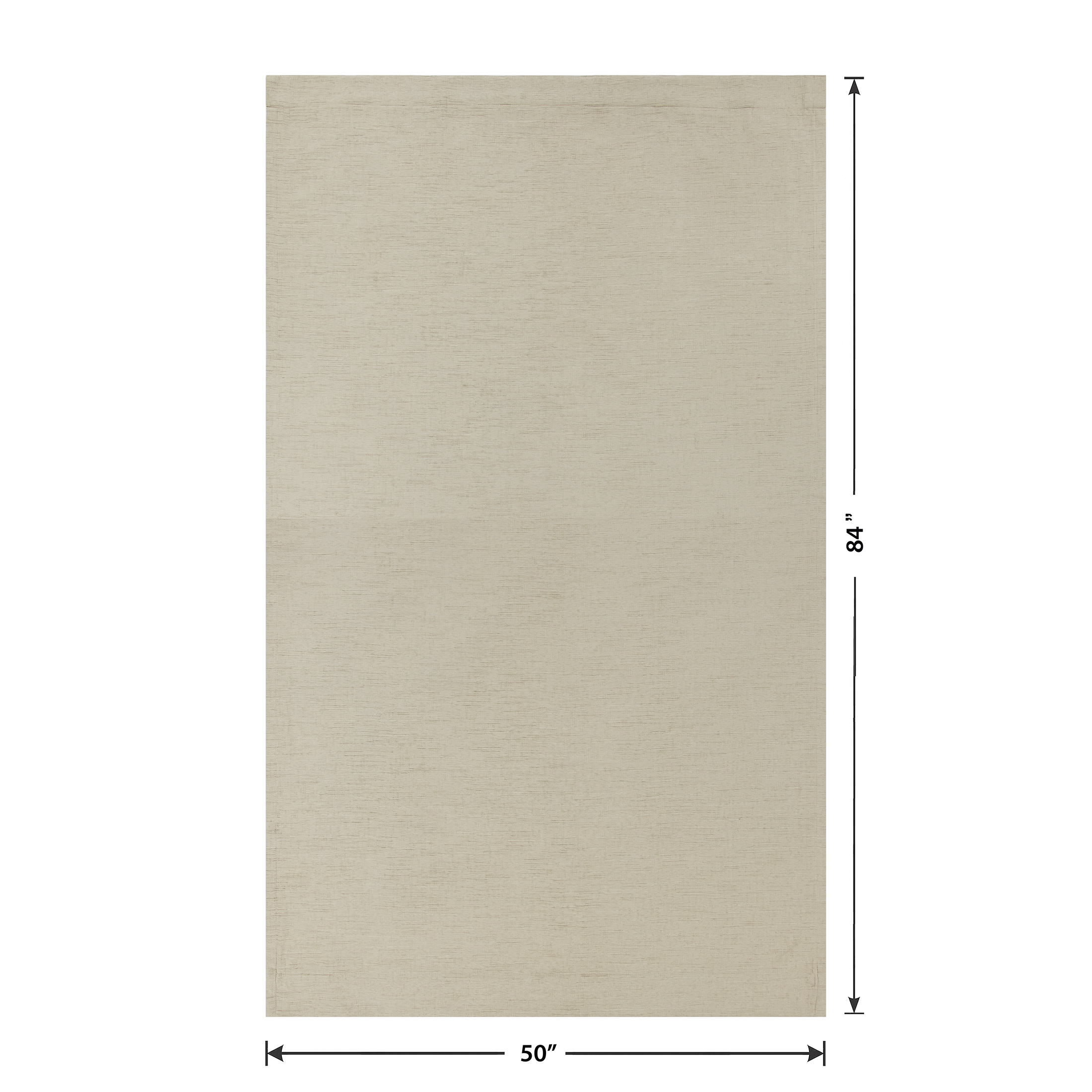 Better Homes & Gardens Textured Solid Chenille Light Filtering Single Curtain Panel, Beige, 50 in W x 84 in L