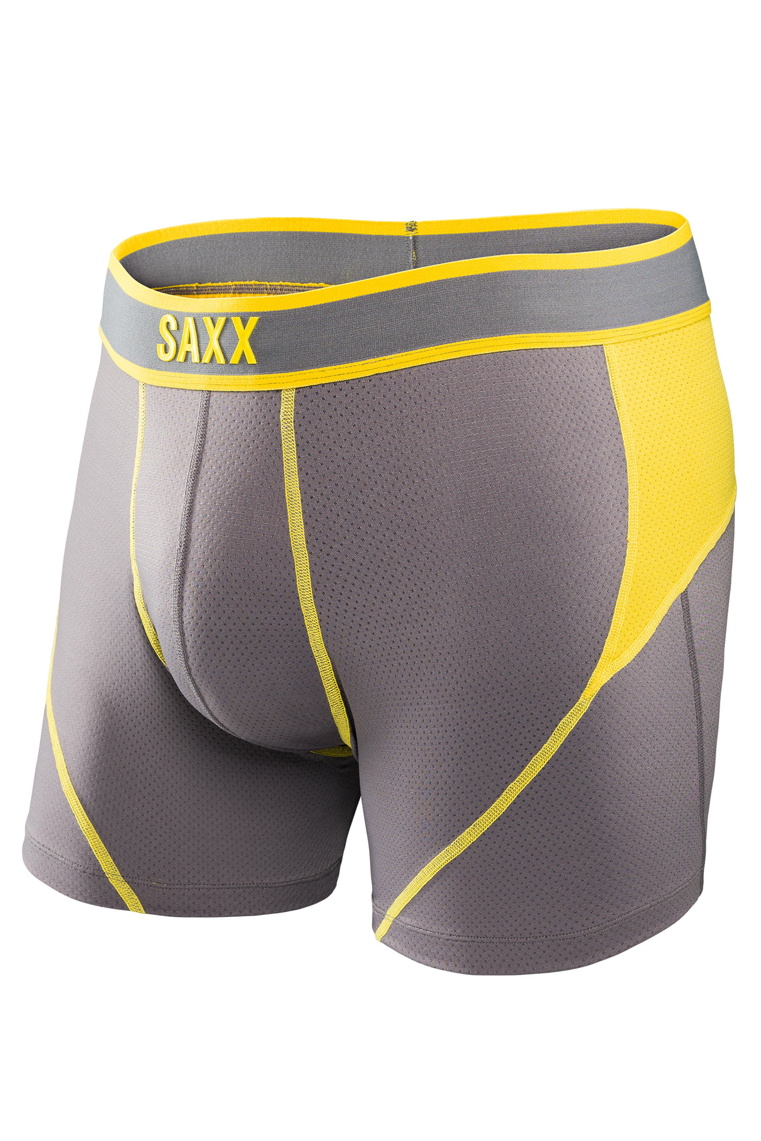 Saxx Mens Kinetic Performance Boxers Underwear Large Black Red 