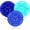 True Blue, variant on 3 count Sectional Round Plastic Serving Tray Platters 11inch Unbreakable Chip and Dip Divided Serving Plates,Round 7 Compartments Multifunctional Platter for Snack,Nuts,Candy,Dried Fruit,Veggies