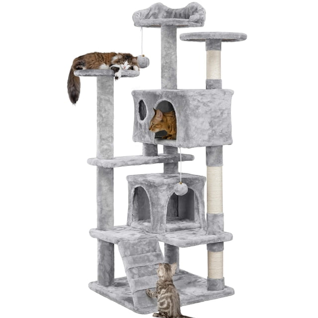 Árbol para gatos Yaheetech de 137 cm con rascadores y condominios