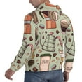 thumbnail image 6 of Fotbe Men's Hoodie with Coffee Makers Macaroons Chocolate Pattern - Kangaroo Pocket Pullover Hooded Sweatshirt, Perfect for Daily Wear, Travel, and Home-Medium, 6 of 7