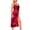 #219-Wine, variant on Taylonsss Women's Satin Spaghetti Strap Cowl Neck Slim Fit Midi Dress with Side Slit for Elegant Evening and Party Wear