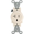 thumbnail image 2 of Leviton R56-T5020-00T 20 Amp Light Almond Single Receptacle, 2 of 2