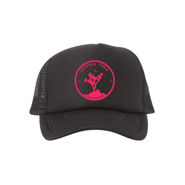 Joshua Tree Adjustable Mesh Trucker Hat - Red - Black