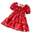 thumbnail image 4 of Faithtur Robe à Pois à Manches Courtes pour Filles, Robe pour Enfants Filles, 4 of 4