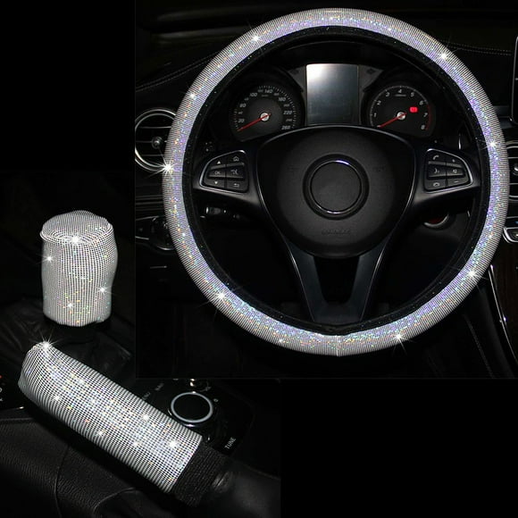 Drive in Glamour with 3 Piece Set of Glitter Bling Car Steering Wheel Covers