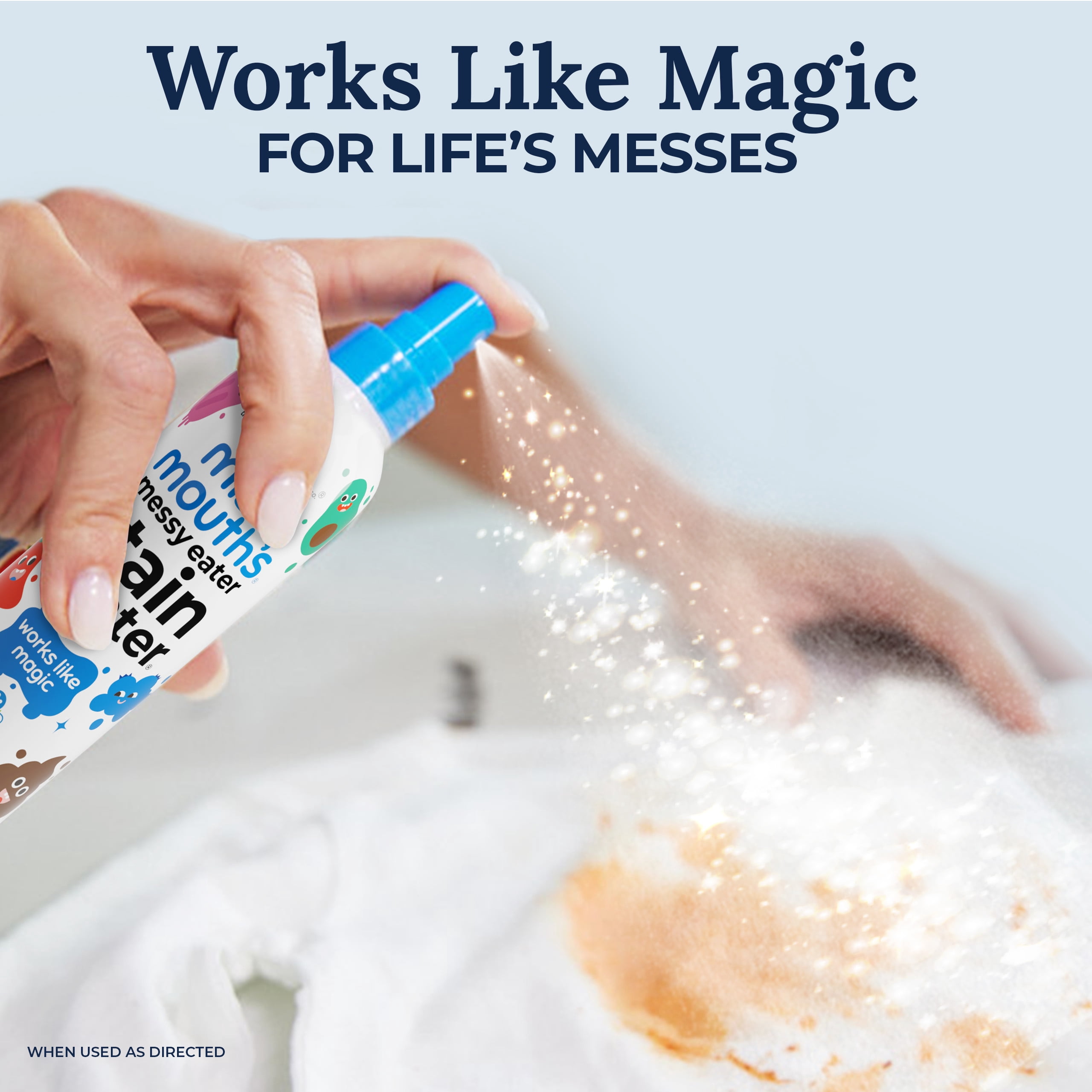 Miss Mouth's Messy Eater Stain Treater Spray for Baby & Kids – 4 fl oz. 2 pk – Newborn & Baby Essentials – Stain Remover for Food, Grease, Coffee & More – Gentle on Laundry, Fabric & Underwear