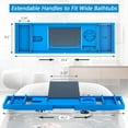 thumbnail image 5 of Bambloom Bamboo Bathtub Tray,Luxury Expandable Bath Tray for Tub with Bath Ball and Soap Dish,Blue, 5 of 6