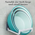 thumbnail image 5 of Foldable Wall Mounted Basin Holder | No Drill Space Saving Storage Rack with Strong Adhesive for Bathroom & Kitchen Organization | Collapsible Stand, 1 Pack, 5 of 7