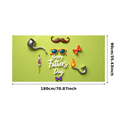 thumbnail image 3 of Decorative Design Happy Father's Day Banner Stylish Accessories Green Background for Father's Day Celebration Home Decoration Gift Display, 3 of 7