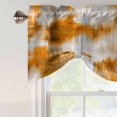 thumbnail image 5 of Tie Up Valances for Windows, Orange Grey Adjustable Valance Curtains Window Treatment for Living Room, Vintage Minimalist Abstract Gradient Art Rod Pocket Kitchen Curtains & Drapes 42x12 Inch, 5 of 9