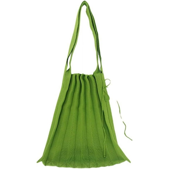 Kukuzhu Women's Knitted Tote Hobo Bag Elastic Shoulder Handbag Aesthetic Handmade Knit Crochet Bag Cute Purse for Travel