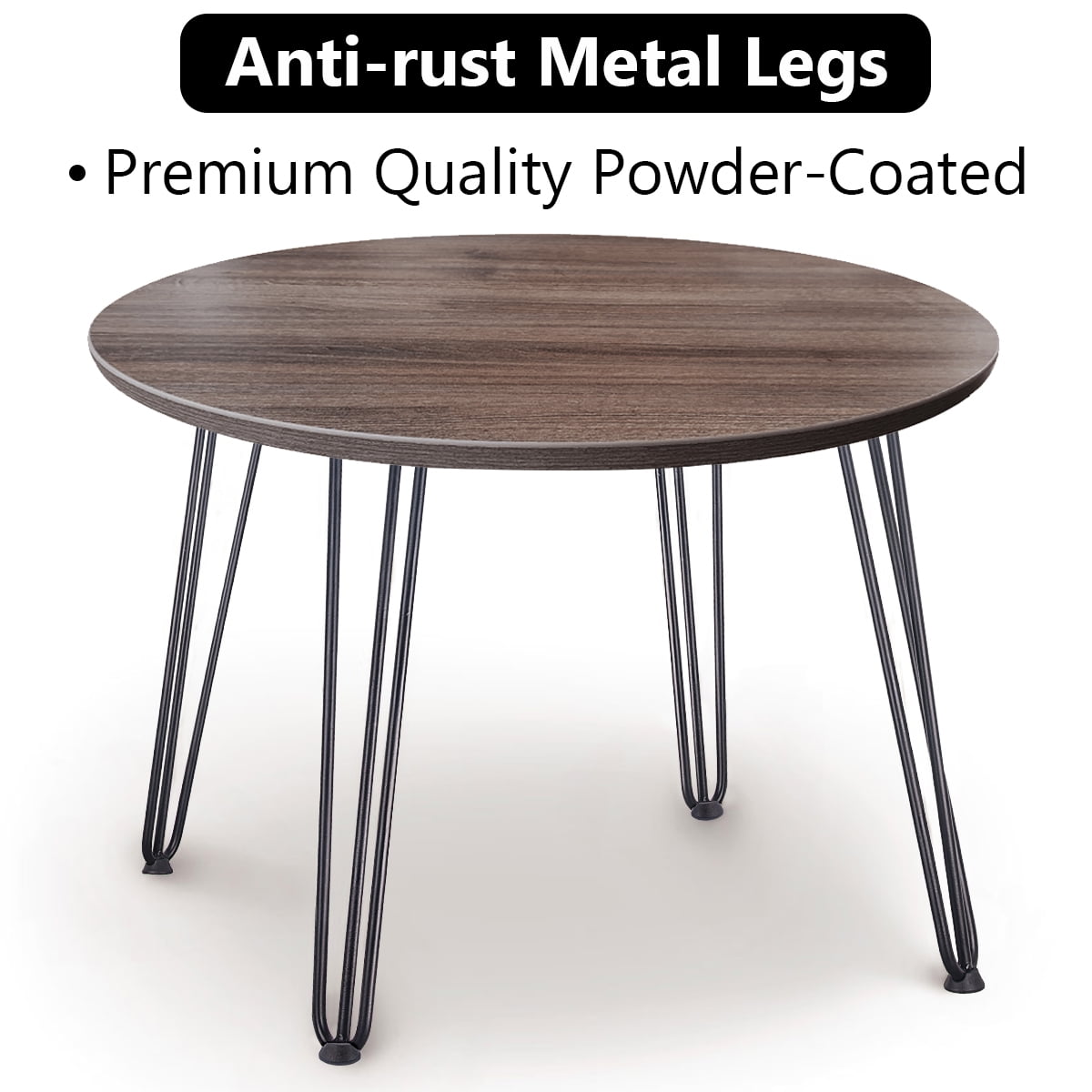 28" Heavy-Duty Hairpin Legs (8-Pack), Industrial Steel Table & Desk Risers w/ Scratch-Free Rubber Pads - DIY Furniture Upgrade, Black