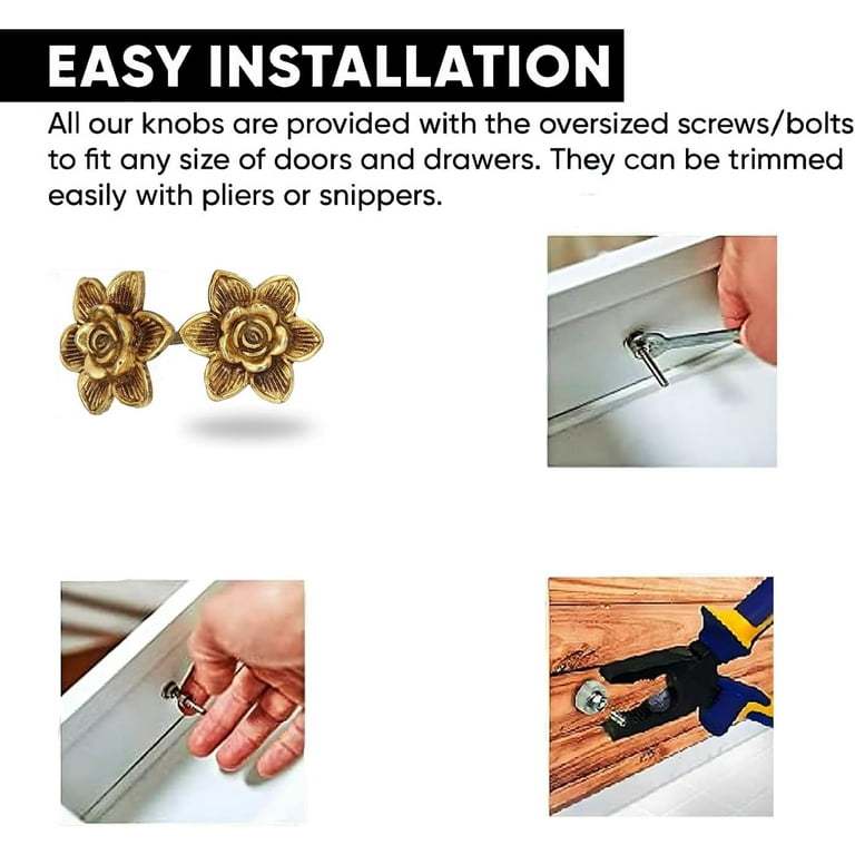 green emerald velvet dress DAPANIY Petal Knobs Brushed Gold Cabinet Knob, Dresser Drawers Cute Handle  Hardware Door Pulls, 4 Pack Flower Knobs – for Furniture, Vanity main image 0
