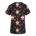 thumbnail image 3 of JINGWANGYHBD Womens Scrub Tops 2024 Christmas Nurse Uniform Stretchy Loose Shirts Soft Lightweight Top Trendy Casual Uniforms with Pockets, 3 of 5