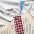 thumbnail image 6 of Kdxio Heart Plaid Print Metal Tassel Bookmarks,Perfect Gift for Art Lovers and Bookworms Metal Bookmarks for Women, 6 of 8
