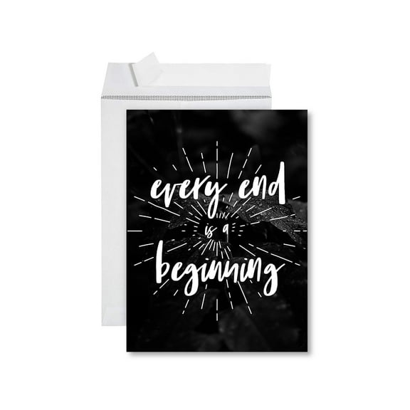 Koyal Wholesale Funny Farewell Jumbo Card Every End Is A Beginning 8.5 x 11 inch Goodbye Greeting Card with Envelope