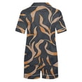 thumbnail image 4 of SwiftWear Women's Summer Vintage Print Button. Pajama Set 2 Piece- Retro Collar Short Sleeve Top & Shorts Cozy Loungewear, 4 of 6