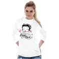 thumbnail image 4 of Betty Boop Love Hearts Cute Women's Long Sleeve T Shirt Brisco Brands S, 4 of 6