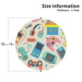 thumbnail image 2 of Honeii Playing Video Games print Leather Coaster Set of 4, ideal for safeguarding your furniture from drinks spills and effortless cleanup-Round Shape, 2 of 6